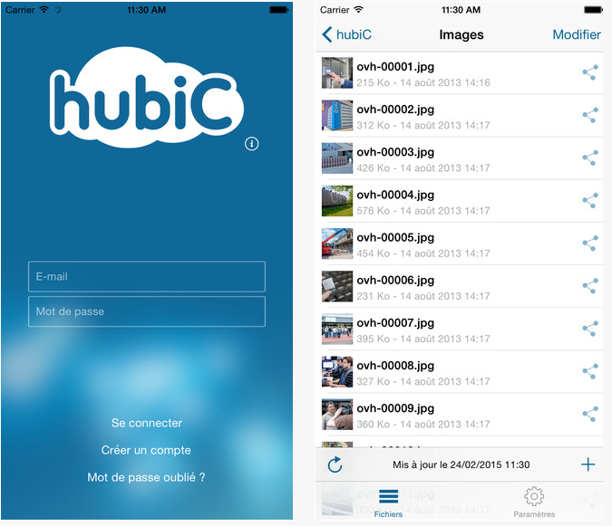 HubiC cloud partage