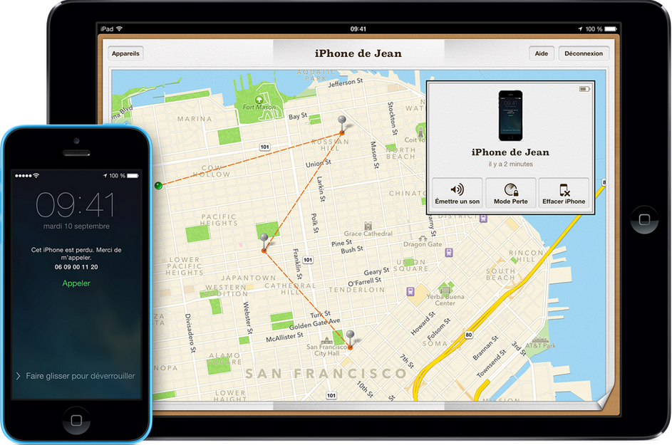 Localiser mon iPone
