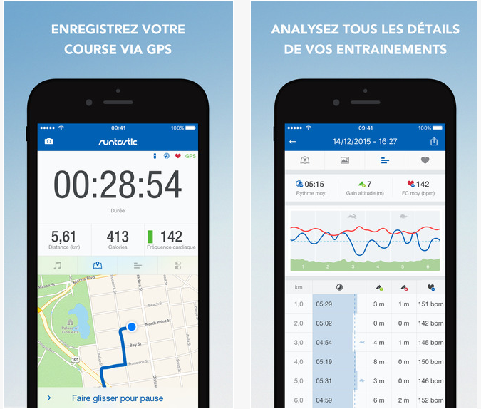 Runtastic Run Pro courir course sport application top