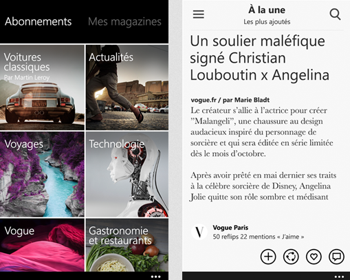 flipboard flux rss information actualité mode