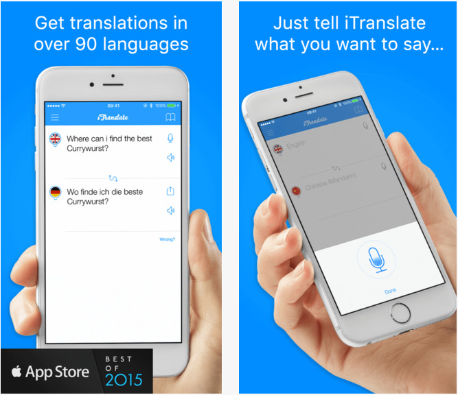 iTranslate Pro traduction apple iphone voyage