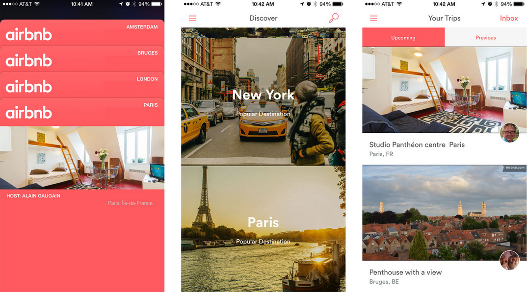 Airbnb application voyage logement