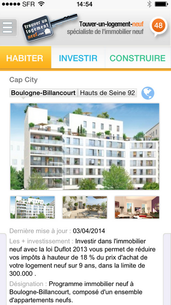 trouver un logement neuf appli top 10