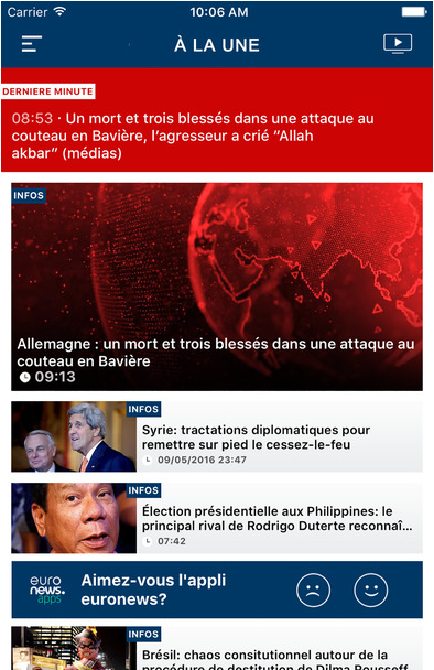 App gratuite euronews