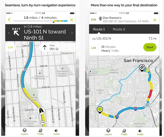 MapQuest géolocalisation opensource iphone trajet voiture