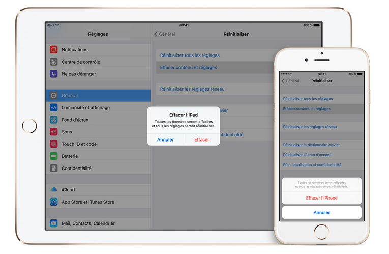 Réinitialiser option iphone mobile étapes sauvegarder