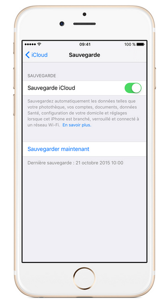 iCloud réinitialiser iphone