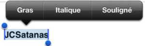 iphone astuces italique